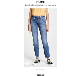 Frame Le Sylvie Slender Straight Jeans 27